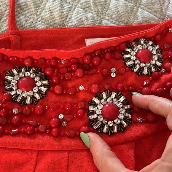 Valentino   Authentic Top ,sequins, beaded, great condition, deep orange - Picture 1 of 12